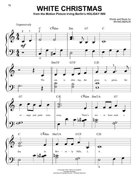 White Christmas sheet music by Irving Berlin (Piano (Big Notes) – 51601)