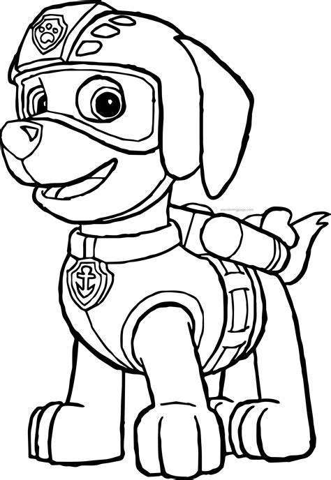 Chase Paw Patrol Coloring Pages at GetColorings.com | Free printable ...