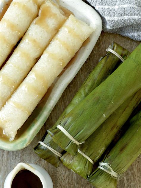 Suman Malagkit with Coconut Caramel Sauce - Kawaling Pinoy