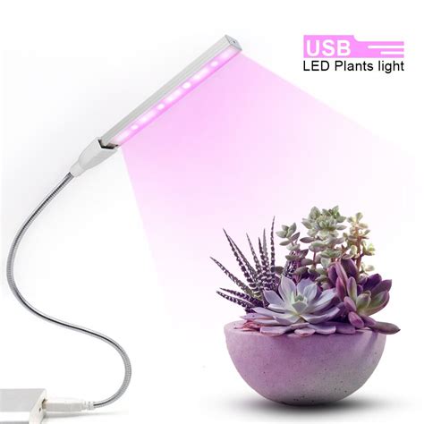 Led grow light 3W DC5V 2835 USB Rechargeable led lamps for plants grow ...