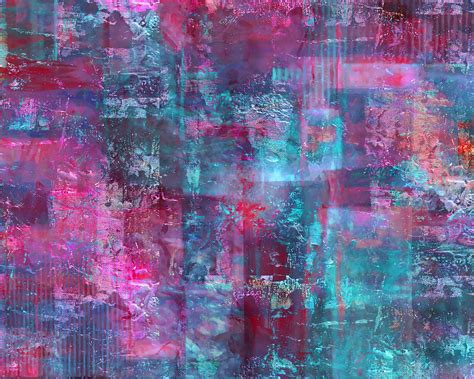 Berry Pink Purple And Blue Abstract Painting by Lee Ann Asch