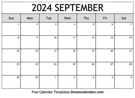 september 2024 printable calendar - september 2024 calendar free printable calendar | 2024 ...