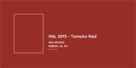 About RAL 3013 - Tomato Red Color - Color codes, similar colors and ...