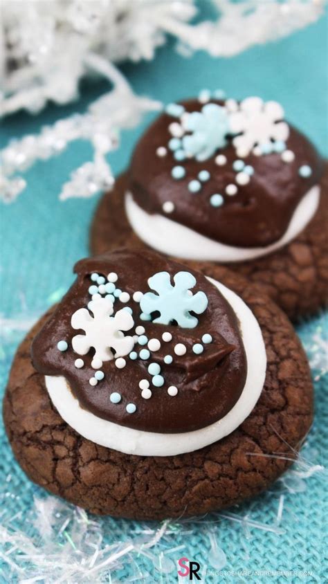 Chocolate Marshmallow Cookie Recipe | Chocolate marshmallow cookie recipes, Easy christmas ...