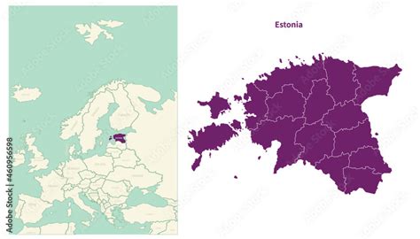 Estonia map. map of Estonia and neighboring countries. European ...