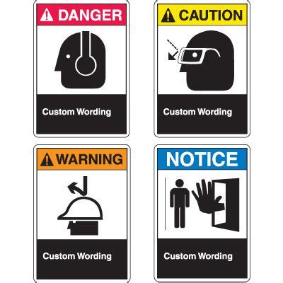 Custom ANSI Z535 Safety Signs, Custom Signs, ANSI Signs | Seton