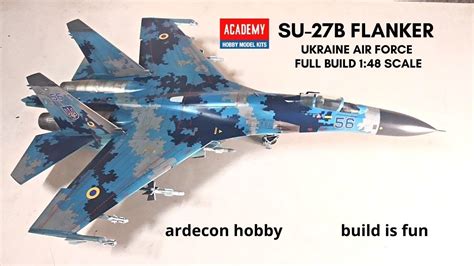 SU-27B Flanker Ukrainian AF, Digi Decals 1:48 scale - YouTube
