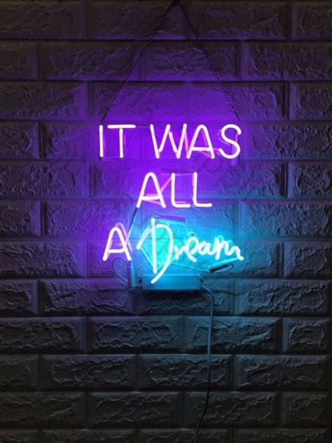 New It Was All A Dream Acrylic Gift Light Lamp Bar Wall Room Decor 13 ...