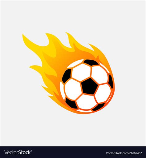 Soccer Ball Flame SVG