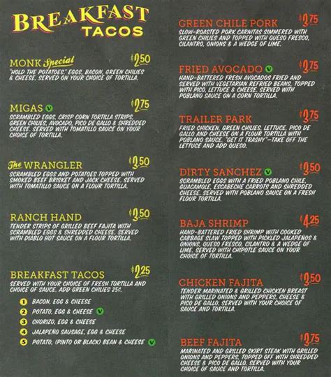 Torchy's Tacos Menu, Menu for Torchy's Tacos, North Dallas, Dallas ...