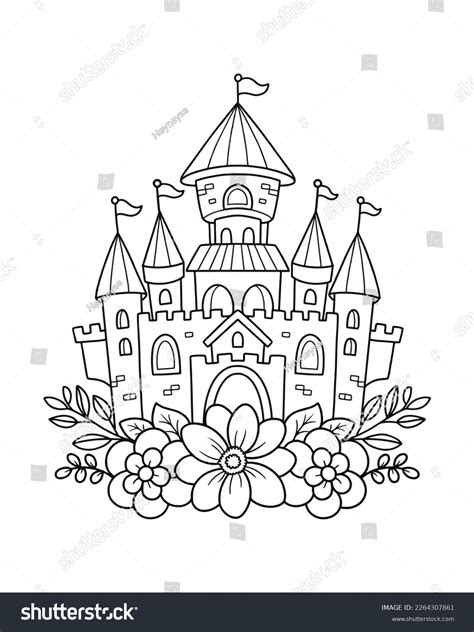 320 Castle coloring pages printable castle coloring pages 이미지, 스톡 사진 및 벡터 | Shutterstock