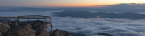 Mt Wellington Sunrise Over Hobart - Luke O'Brien Photography