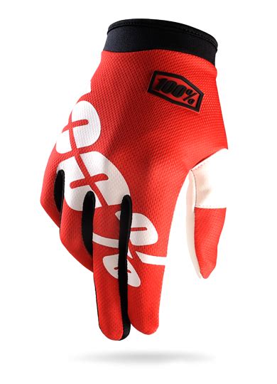 100% iTrack Gloves Fire Red Bmx Helmets, Motocross Goggles, Pretty Bike, Motorcycle Outfit ...