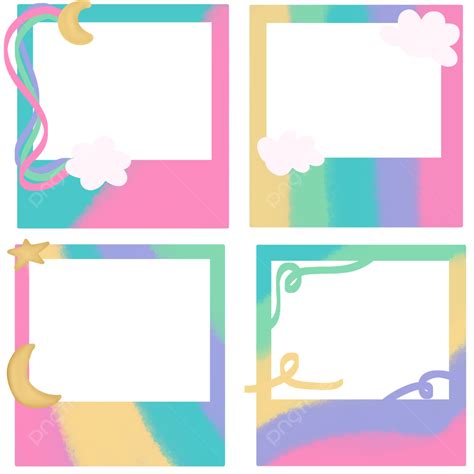 Polaroid Frame Clipart Transparent PNG Hd, Polaroid Frame With Rainbow ...