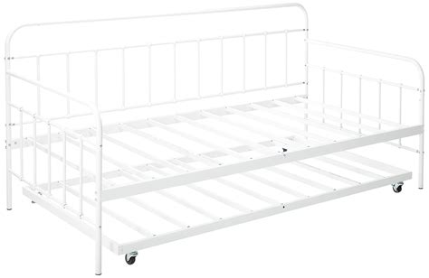 ZINUS Florence Twin Daybed and Trundle Frame Set, Premium Steel Slat Support, Daybed and Roll ...