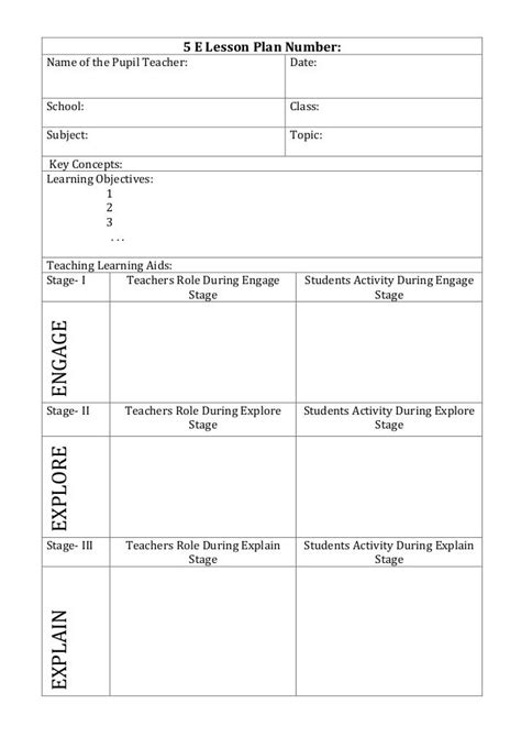 5 E LESSON PLAN FORMAT- vikramjit