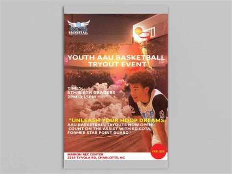 Entry #71 by hany270 for Youth AAU Basketball Tryout Flyer Design | Freelancer