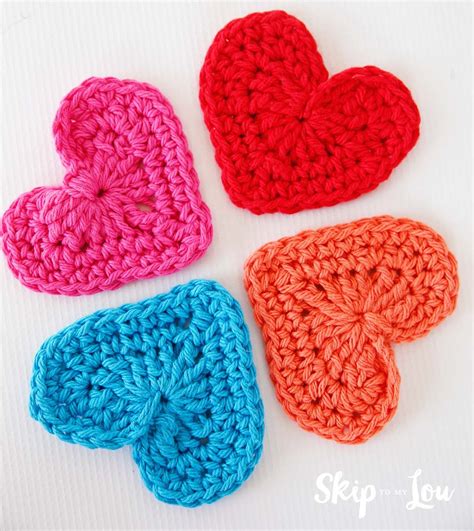 Heart Crochet Pattern Easy Crochet Heart Garland Pattern Skip To My Lou | Modelos de coração de ...