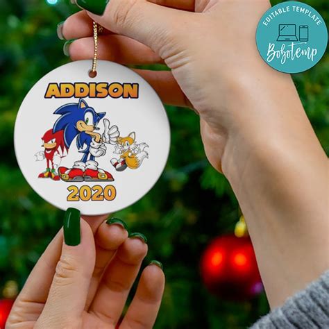 Sonic the Hedgehog Christmas Ornament Gift | Bobotemp