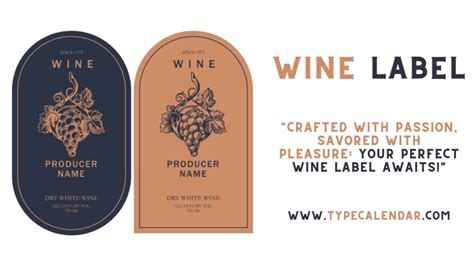 Free Printable Wine Label Templates [Word, PSD]
