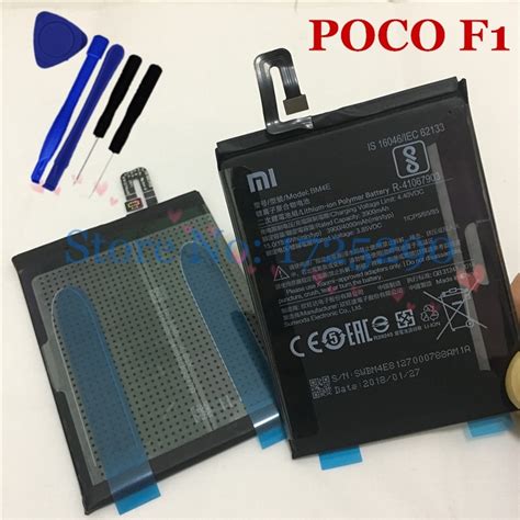 New Real 4000mAh BM4E Battery For Xiaomi Pocophone F1 Poco F1-in Mobile ...