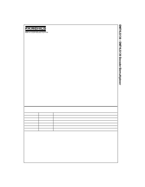 74LS138 datasheet(1/7 Pages) FAIRCHILD | Decoder/Demultiplexer