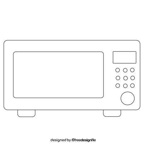 Free microwave black and white clipart free download