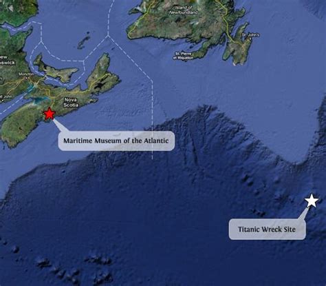 Where Did The Titanic Sink Map