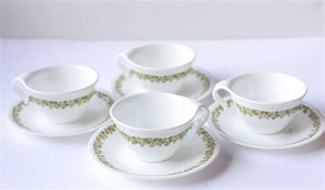 FOUR Vintage Corelle Cups and Saucers Corelle Coffee Cups - Etsy | Tea ...