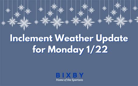 Weather Update for 1/22: Possible Distance Learning | Bixby Public Schools