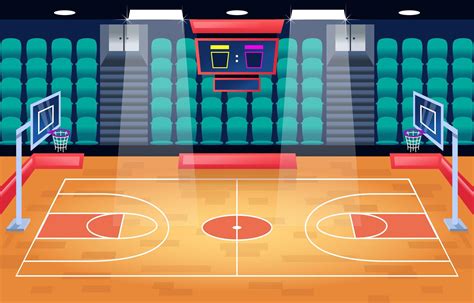 Basketball Court Cartoon Background 3053701 Vector Art at Vecteezy