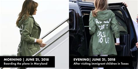 Melania Trump Wore the I REALLY DON'T CARE" Jacket Twice Yesterday