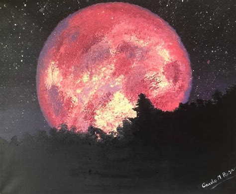 Romantic Moon Painting by Maria Rosa Ciardo | Saatchi Art