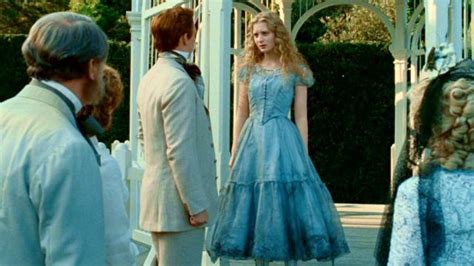 The replica of the blue dress of Alice Kingsleigh (Mia Wasikowska) in ...