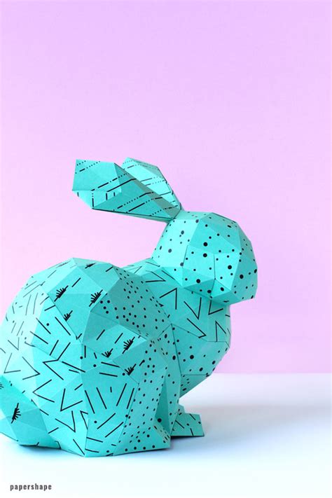 Paper, Party & Kids Craft Supplies & Tools Papercraft Bunny 3D ...