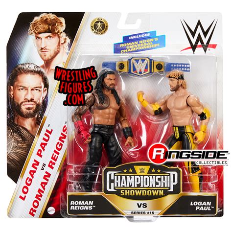 Roman Reigns & Logan Paul - WWE Showdown 2-Packs 15 WWE Toy Wrestling ...