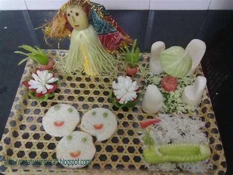 Anu's art and crafts: Salad Decoration with Sprout Sandwich