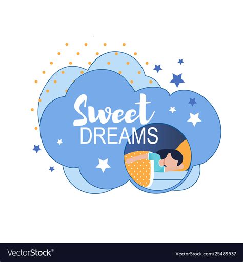 Sweet dreams wish cartoon designed Royalty Free Vector Image