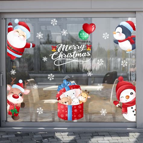 Decal Trang Trí Noel Ông Già Noel Vui Vẻ Và Những Người Bạn 2