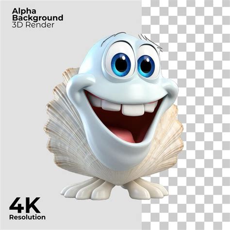 Premium PSD | Cute 3d cartoon tuna character