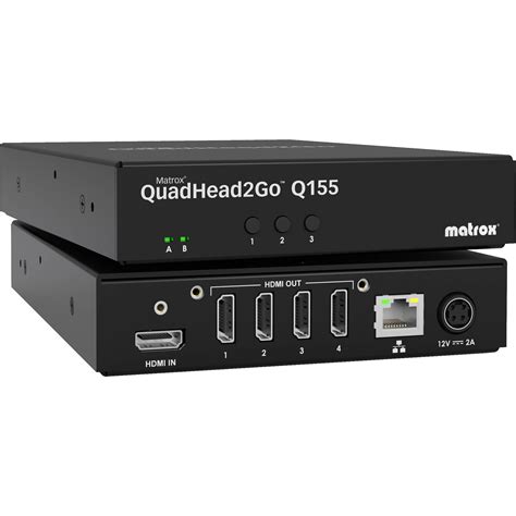 Matrox QuadHead2Go Q155 4K Multi-Monitor Controller Q2G-H4K B&H