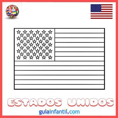 Dibujo de la bandera de Estados Unidos para colorear