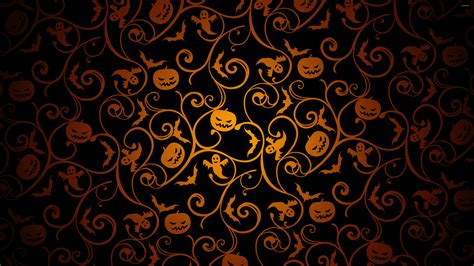 Halloween pattern on black wallpaper - Holiday wallpapers - #49233