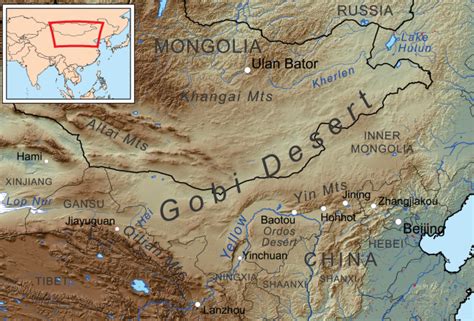 Gobi Desert Location On World Map