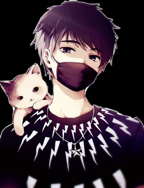 White Haired Anime Boy With Cat Mask - Infoupdate.org