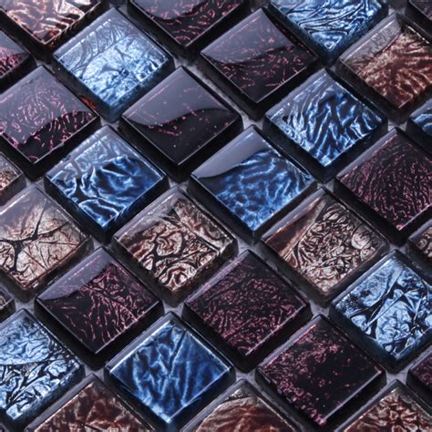 Glass Mosaic Tiles patterns Crystal Glass Tile sheets Kitchen ...