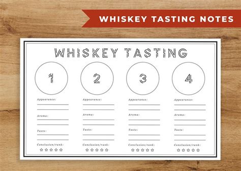 Whiskey Tasting Placemat, Printable Whiskey Tasting Score Card, Whiskey Tasting Party Sheet ...