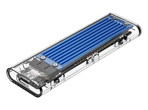 Orico M.2 NVMe SSD to USB Type C Blue Transparent External Enclosure ...