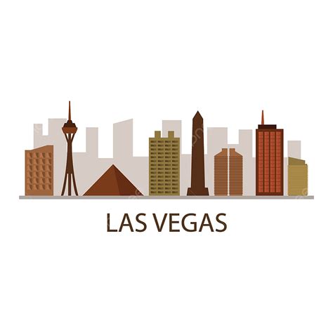 Las Vegas Vector Design Images, Skyline Las Vegas, Coast, Panorama, Skyscraper PNG Image For ...