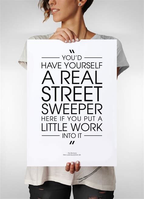 Two-lane Blacktop Movie Quote Poster 'STREET SWEEPER' - Etsy